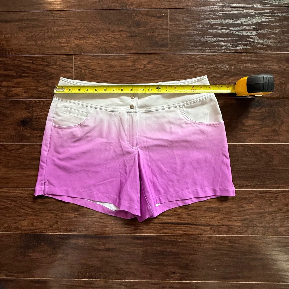 Slazenger Golf Shorts Womens Size 10 Ombre Purple White 5” Inseam - Picture 4 of 7